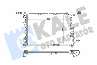 KALE 345890 Motor Su Radyatoru Matız Spark 0,8 1,0 2005> GM 96477777, GM 96591475, GM P96477777, GM P96591475, GM 61632, GM 1313024, GM 8MK376748721, GM 61630