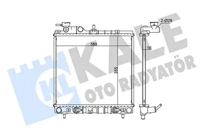 KALE 345935 Motor Su Radyatoru Hyundaı Atos 1,0 97 04 Otomatık (355x388x16) GM 2531002150, GM 2531002151