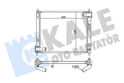 KALE 346005 Motor Su Radyatoru Nıssan Juke 1,6 Dıg 2010> Manuel Vıtes GM 214101KC5A, GM 21410BA61A, GM 67370, GM 2141016A0A