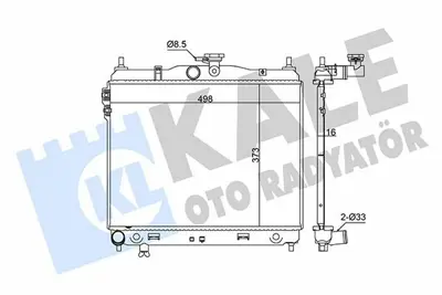 KALE 346150 Motor Su Radyatoru Hyundai Getz 1 3 1 4 Benzinli Manuel 03> (370×488×16) GM 253101C106, GM 253101C100, GM 253101C000, GM 67495, GM 54M16, GM 8MK376762001, GM 1283073