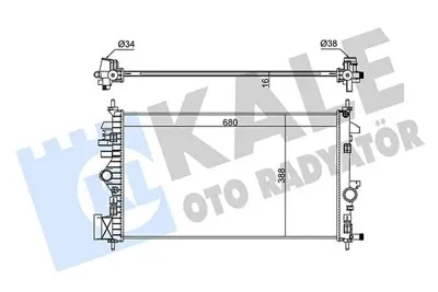 KALE 346175 Motor Su Radyatoru (Manuel) Insignia A16xer A16let GM 1300292, GM 13241726, GM 1300371, GM 1300372, GM 13434153, GM 13434154, GM 130026513145210, GM 1300265, GM 13145210, GM 8MK376754321