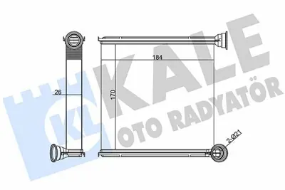 KALE 346265 Kalorifer Radyatoru Golf Vii 13> Arteon 17> Passat 15> Tiguan 16> Touran 16> A3 13> Q2 17> Ateca 16> GM 5Q0819031, GM 5Q0819031B, GM 73980