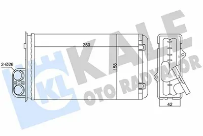 KALE 346305 Kalorıfer Radyatoru Peugeot 405 Ym Srı Xu9j2 (1,9 8v) P406 Behr Tıpı 2,0 GM 644858, GM 644859, GM 644874, GM 644877