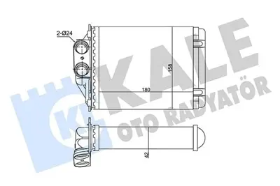 KALE 346360 Kalorifer Radyatoru Fiat 500c Fiat 500 Panda 1 2 - 1 3 - 1 4 GM 77364840