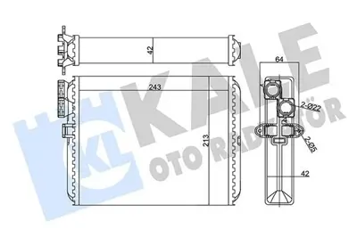 KALE 346430 Kalorifer Radyatoru Volvo S60 2 0t 2 4 2001> S80 1998 2006 V70 2000> Xc70 2000> Xc90 GM 9171503, GM 6113002, GM 8FH351311391, GM 73641