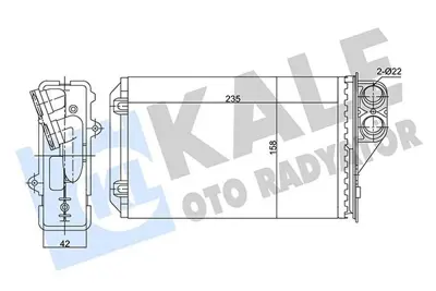 KALE 346475 Kalorıfer Radyatoru C5 1.8 2.0 16v 3.0 V6 1.6 2.0hdı 01>04 Mekanık 235x158x42 GM 6448J8