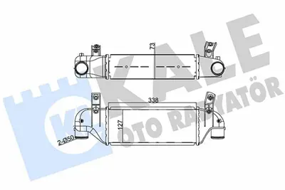 KALE 346500 Turbo Intercooler Radyatoru Focus 1 8tdci 98>05 Connect 1.8 Tdci 04>09- (338×127×73) GM XS4Q9L440CA