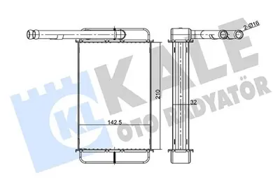 KALE 346530 Kalorifer Radyatoru Transit 2 0 - 2 5d 85>92 T12 - T15 92>00 (Brazing) GM E4RH18476AA