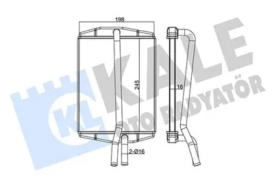KALE 346535 Kalorifer Radyatoru Ford Ka 00>08 Street Ka 02>05 Puma 97>01 Mazda 121 Iii 96>03 (247×198×22) GM 18B539