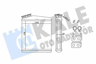 KALE 346735 Kalorifer Radyatoru Freelander 2 06-14 Evoque 12-18 Discovery Sport 15> - S60 Ii S80 Ii V60 V70 Iii Xc70 Ii Xc60 GM LR002632