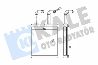 KALE 346785 Kalorıfer Radyatoru Kıa Pregıo 1997-> GM 0K75A61A10