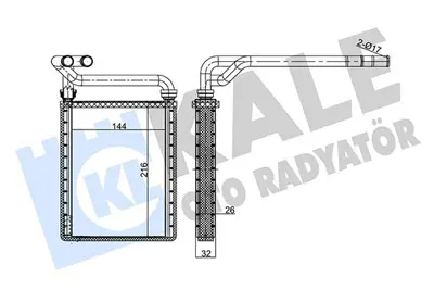 KALE 347135 Kalorifer Radyatörü 347135 Corolla 1.4 Vvtı 1.6 Vvtı (02-07) (Brazıng) GM 8710702100, GM 8710702130