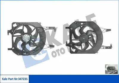 KALE 347235 Fan Motoru 347235 Trafık-Iı Vıvaro Prımastar 1.9dcı 2.0 01-> Davlumbazlı GM 4408010, GM 4416928, GM 4433299, GM 4434971, GM 7701066103, GM 7701069897, GM 91159756, GM 9212000Q0B, GM 9212000Q0J, GM 93189666