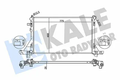 KALE 347255 Radyatör 347255 Master Iıı Movano B 2.3 Dcı 10-- GM 4406318, GM 4419452, GM 4421803, GM 93197532, GM 95507805, GM 95514141, GM 95527859, GM 95529411