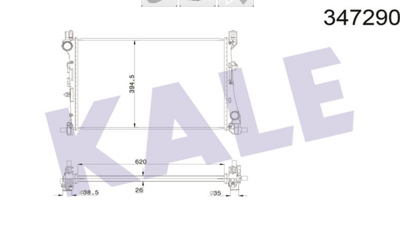 KALE 347290 Su Radyatörü GM 52052630