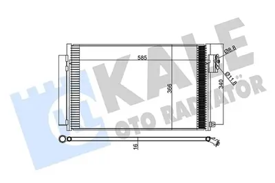 KALE 347305 Klima Radyatoru (Condenser) Egea 1 4 Benzinli GM 51887906