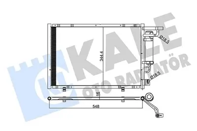 KALE 347320 Klima Radyatoru Komple B-Max 12> Tourneo Courier C4a 14> GM ET7119710BA