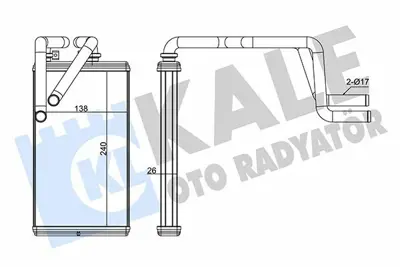 KALE 347355 Kalorıfer Radyatoru Mıtsubıshı Asx 2010> Lancer 2007> Outlander 2006 2012 GM 7801A133, GM 7801A986, GM 1610544580, GM 6448S1, GM 707074