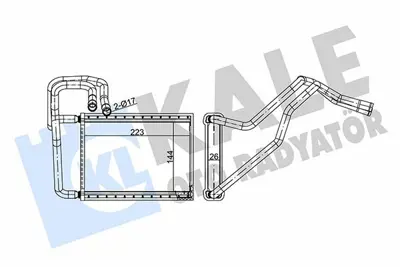 KALE 347405 Kalorifer Radyatoru Kia Cerato 2004> GM 971382F000