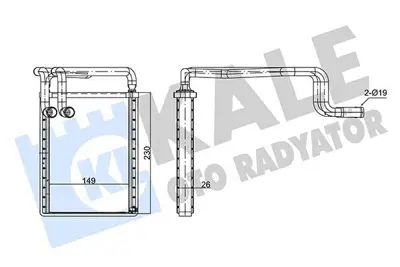 KALE 347410 Kalorıfer Radyatoru Sonata V GM 254M39, GM 77622, GM 8FH351315721, GM 9712337001, GM 971383K000, GM 971383L000