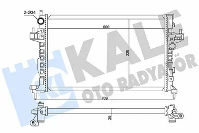 KALE 347495 Motor Su Radyatoru Brazıng Y13dt Z13dt Z13dth Y17dt Corsa C Tıgra B GM 13002591300261