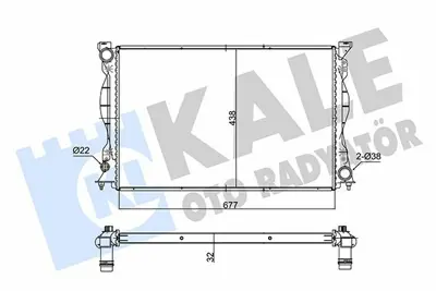 KALE 347530 Su Radyatörü GM 4F0121251L