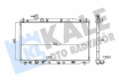 KALE 347725 Motor Su Radyatoru Honda Crv 2,0 2007> Otomatık Vıtes GM 19010RZA901, GM 19010RZAA51, GM 19010RZPG51, GM 19010REZA51, GM 19010RZ51, GM 1193028, GM 681372