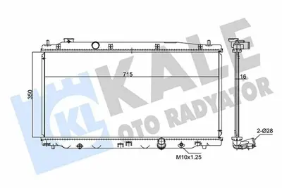 KALE 347765 Motor Su Radyatoru Honda Jazz Iıı 1.2 1.3 1.5 09=> (Mt) [16mm] [al Pl Brz] Manuel