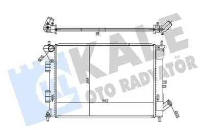 KALE 347785 Motor Su Radyator Elantra 2011> I30 2012> Manuel GM 253103X010