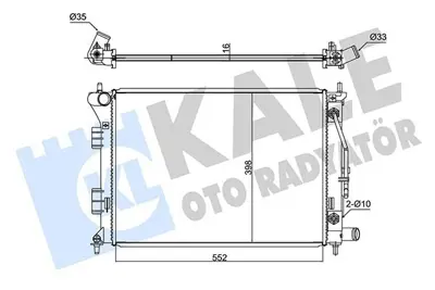 KALE 347790 Motor Su Radyator Elantra 2011> I30 1 6 Gdi 2012> Otomatik Vites GM 253103X100