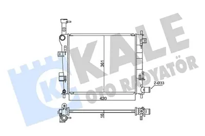 KALE 347855 Motor Su Radyatoru Kıa Pıcanto 1.0 1.1 11> Manuel 420×358×16 GM 1J927156JE