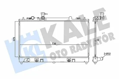 KALE 347880 Motor Su Radyatoru Mazda 6 2002 2007 Manuel Vıtes