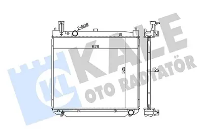 KALE 348165 Motor Su Radyatoru Toyota Hıace 2001> Manuel Vıtes GM 1640030110, GM 1640030240, GM 64649A, GM 1153189