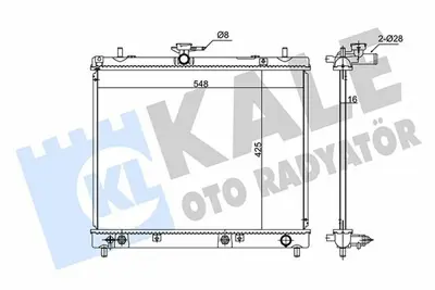 KALE 348195 Motor Radyatoru Daıhatsu Terıos 1,5 2005-> Otomatık Vıtes GM 16400B1140, GM 16400B1180, GM 16400B1141, GM 16400B1150, GM 16400B1151, GM 617402