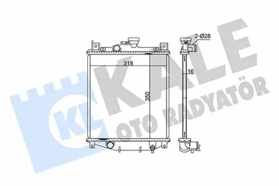 KALE 348415 Motor Su Radyatoru Subaru Justy Iı Suzukı Swıft Iı 1.0 1.3 1990 1994 (Manuel Vıtes) [16mm] GM 1770060821, GM 1770060820, GM 1770080E00, GM 1770080, GM 1770063B50, GM 1770063B60, GM 1770071C01, GM 8MK376720731, GM 64173A, GM 1770080E00A00