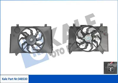 KALE 348530 Davlumbazlı Fan Motoru 348530 Accent Era 1.5crdı (06-11) (180w 12v) GM 253801E300, GM 85884