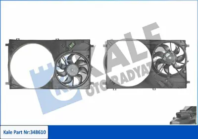 KALE 348610 Fan Motoru Davlumbazlı Komple Ford Yenı Transıt 14> (Panther Engıne) GM 0130308505, GM GK318C607AB