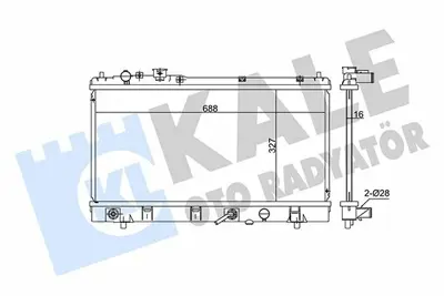 KALE 348635 Su Radyatörü GM FS8M15200A, GM FS8M15200B, GM ZM4015200, GM ZM4415200, GM FS8M15200, GM ZM0415200, GM FS7P15200A, GM FS7P15200B, GM FS7P15200C, GM FS8M15200C