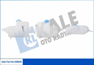 KALE 348690 Radyator Yedek Su Deposu Bongo K2500 2004> (Kapaklı) GM 254304E010