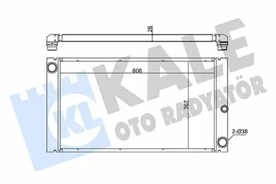 KALE 348885 Motor Su Radyatoru Bmw E60 E63 E64 GM 17112248478, GM 17112248748, GM 17117792832, GM 17117795138, GM 17117795878, GM 2248478, GM 7795878, GM 7792832, GM 7795138, GM 60773