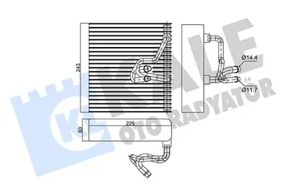 KALE 350035 Evaporator Corsa C 00> 00> Tigra B 04> GM 6845612, GM 90535096