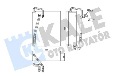 KALE 350120 Evaporator Astra Zafıra - Vauxhall Astra Zafıra