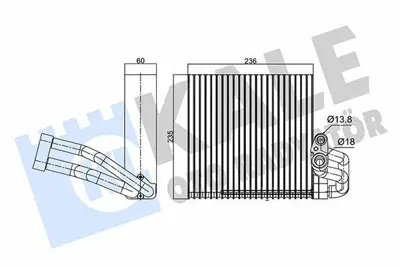 KALE 350135 Evaporator Focus Iı 05>11 GM 1445499, GM 1517467, GM 3M5H19850AD, GM 3M5H19850AE, GM 3M5H19850AF, GM 3M5H19850AG, GM 3M5H19850CA, GM 3M5H19860CA, GM 70530002, GM 8FV351336071