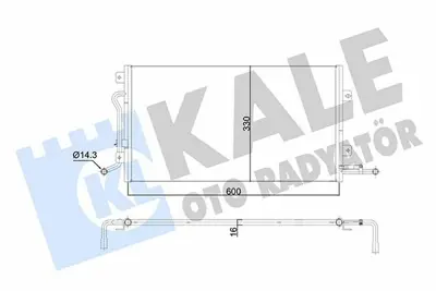 KALE 350585 Klima Radyatoru Kondenser Ford Fiesta 1.4tdci 1.4 Bezinli 02>08 GM 2S6519710BB