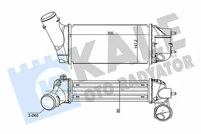 KALE 350845 Turbo Radyatoru P307 Ym P308c4 C4 Pıcasso Dw10bted4 (2,0hdı 16v) 07>