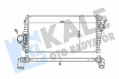 KALE 350875 Turbo Radyatoru (Intercooler) Chevrolet Epıca GM 96436138, GM 96838856