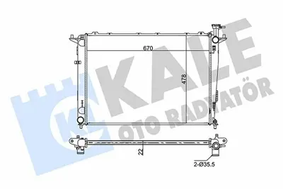 KALE 351260 Motor Su Radyatoru Kıa Sorento 2009> GM 253102P500, GM 253102P700, GM 253102P760, GM 253102P920, GM 253102P560