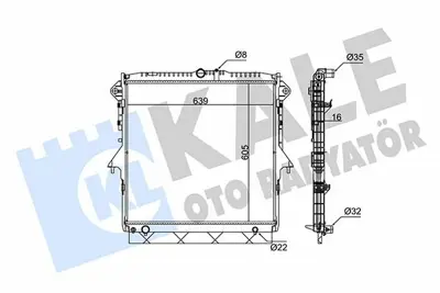 KALE 351270 Motor Su Radyatoru Ranger 2,2 Tdcı 3,2tdcı 2011> Mazda B2500 2,2 2,5 Tdcı 2011> GM 1726085, GM 1726089, GM 1734395, GM 1735292, GM 5231226, GM 5235690, GM 5279616, GM 5279626, GM AB398005BG, GM AB398005DG