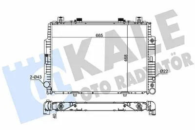 KALE 351300 Motor Su Radyatoru S-Class W140 91>98 C140 92>99 GM 1405001003, GM 1405001603