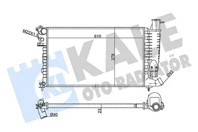 KALE 351820 Motor Radyator P306 93 97 1,8 Ie GM 1301.K5, GM 1301.K8, GM 1301.TJ, GM 1301.TZ